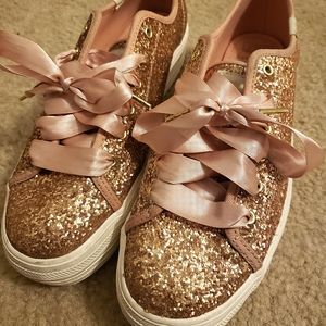 Keds x kate spade Triple Glitter in Rose Gold